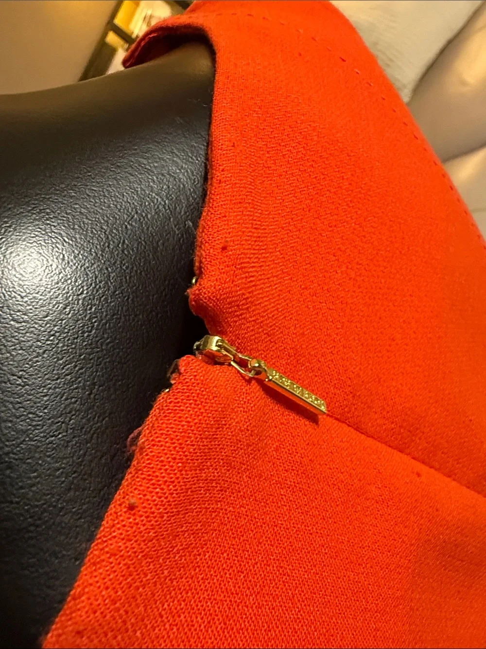 Tory Burch Bold Orange Sleeveless Sheath Dress